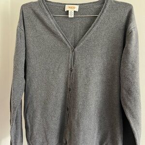 Talbots gray lightweight cardigan
